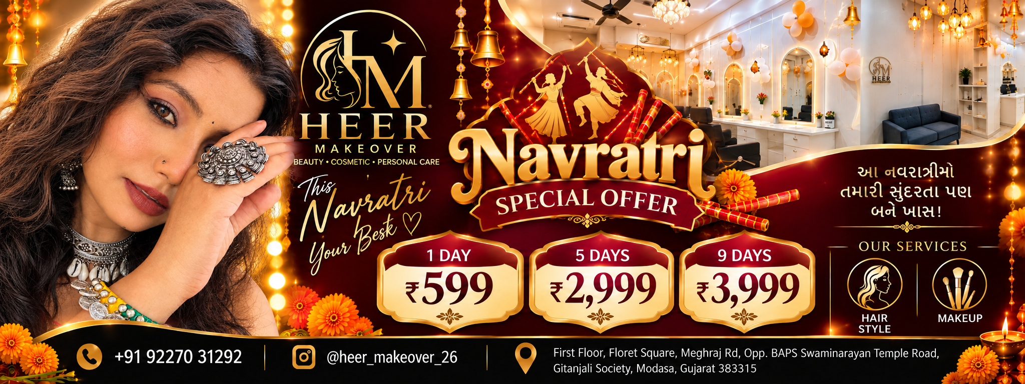 HEER MAKEOVER – Navratri Special Offer | Booking Open